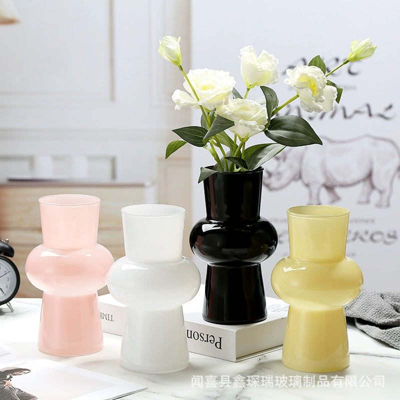 Современная минималистичная ваза в стиле ретро из антикварного стекла для домашнего декора, для гидропоники и цветочных композиций, разноцветная, оптом