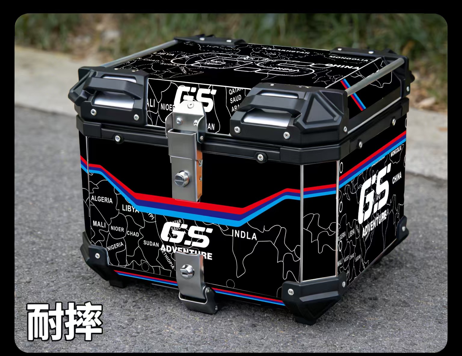 Customized Motorcycle Tail Box, Aluminum Alloy, Large Capacity 36L/45L, Rounded Corners, Retro Style, Universal Quick-Release for Electric Vehicles