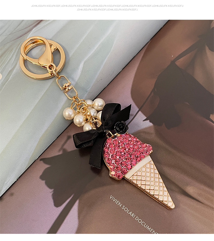 New Style Alloy Ice Cream Women's Bag Pendant Keychain display picture 4
