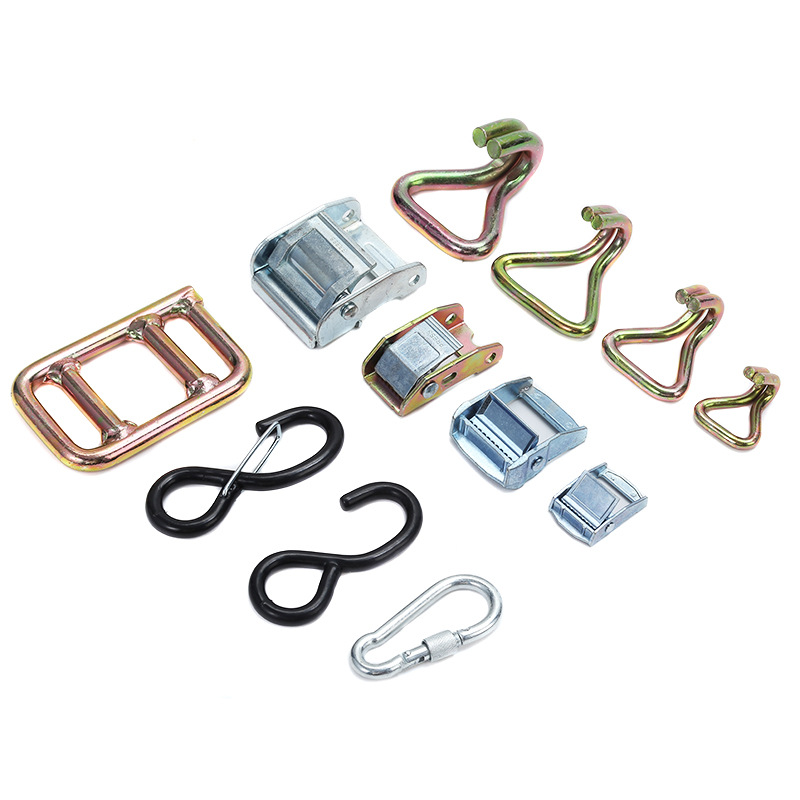 池红热处理保险S锁扣钩子金属双排单排钩加厚铁钩钢钩捆绑带