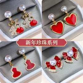 （亏本出）天然淡水中国风耳环个性百搭耳圈女s925银针耳钉处理