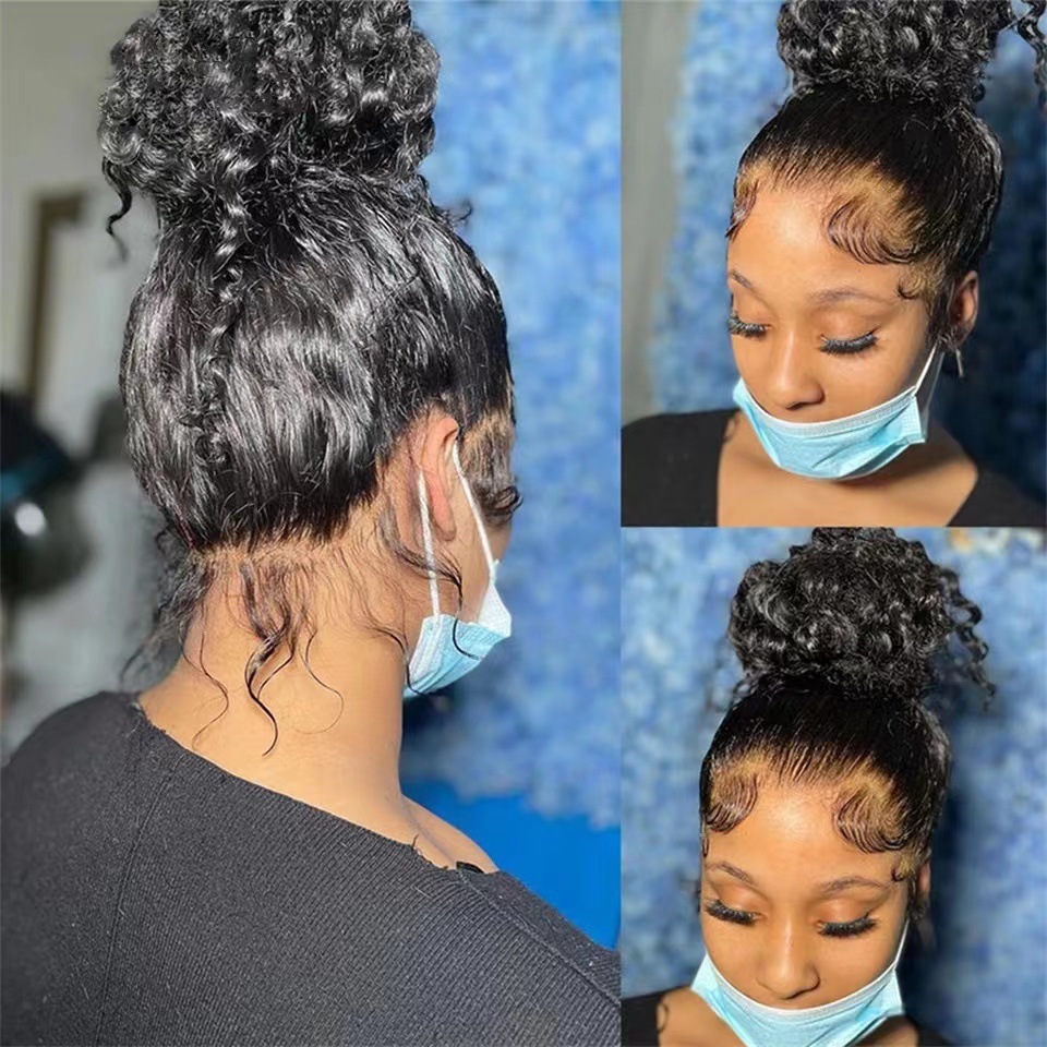 Europa y América frente a la pelucca de encaje africana venta caliente pelucca de pequeño rollo Box Braids Wig frente a la pelucca de encaje en stock