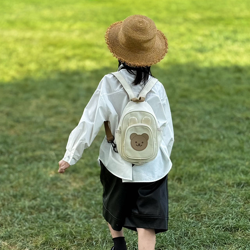Jardín de infantes mochila infantil caricatura lindo animal pequeño bolso de pecho para padres e hijos bolso de lona para niños ligero