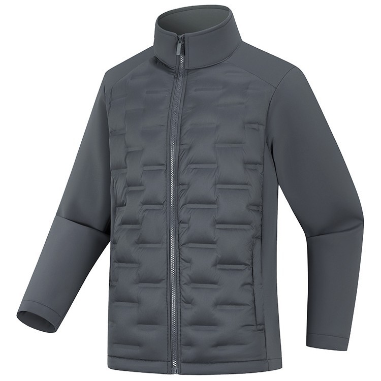 Production and Processing of Winter Outdoor down Warm Jackets with Logo Printing, Group Workwear, Thickened Softshell Jackets