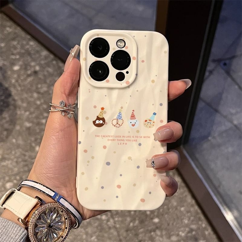 Cookies party for Apple 16PROMAX phone case iPhone15 all-inclusive 14ins wind 13 soft case 12/