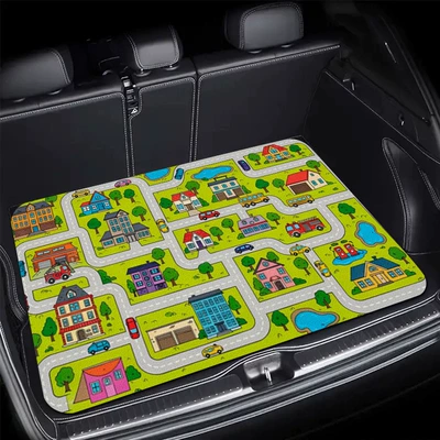 Cross-Border Temu Hot-Selling Creative Car Trunk Mat, Universal for All Seasons, Dirt-Resistant and Easy to Clean Car Interior Mat (Avtomobil döşəmə paspasları) - 0227hbx-1-75100cm-crystal-velvet-dot-plastic-bottom