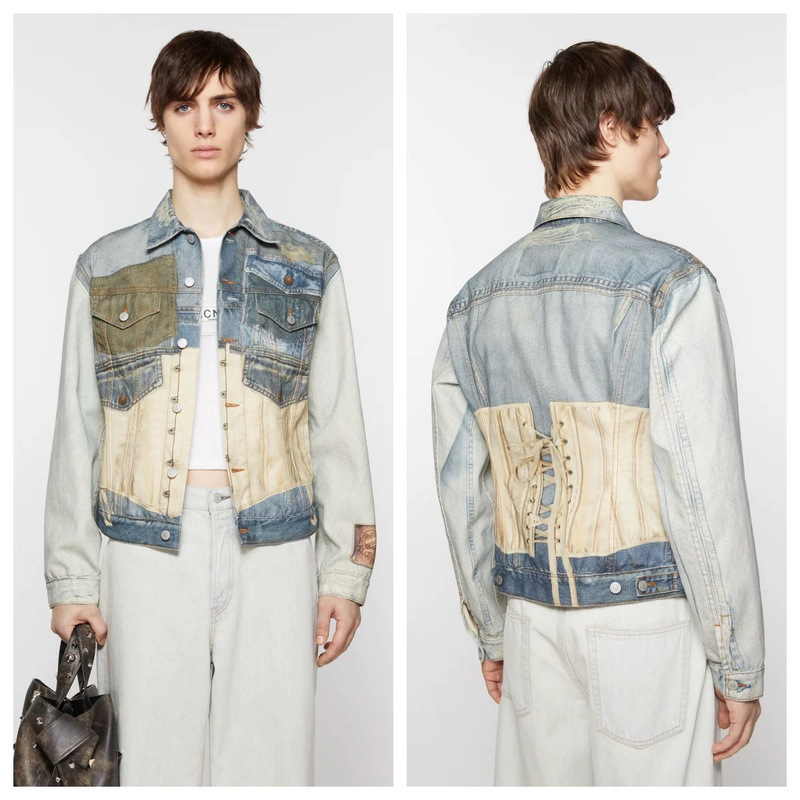 Foreign Trade European And American High Street Fashion Unisex Washed AC Same Style Printed Jacket Basic Denim Clothing_mkmklike.com