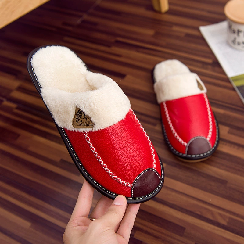 Тапочки из хлопкового ворса, дно из говяжьих сухожилий, теплые мужские и женские пары, новые домашние тапочки, Нескользящие зимние, оптом, прямые продажи с фабрики