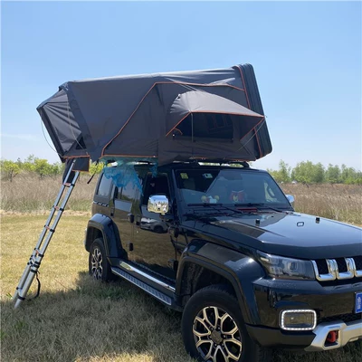 Source manufacturer 2.1 meters ABS folding side-flip roof tent 3-4 outdoor camping car tent