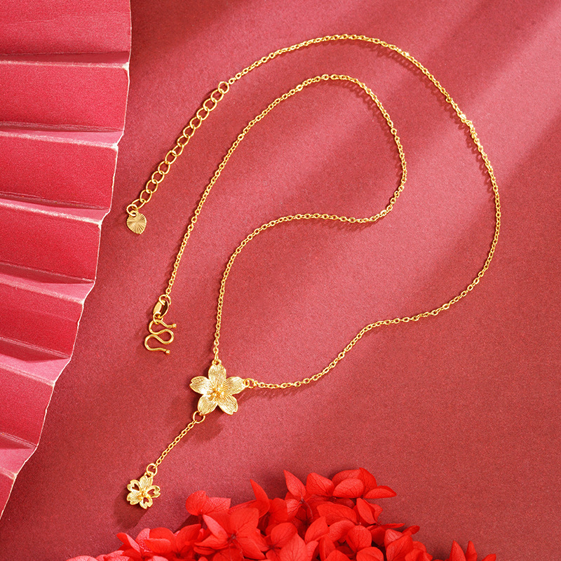 Collar de borlas de cerezo x2811