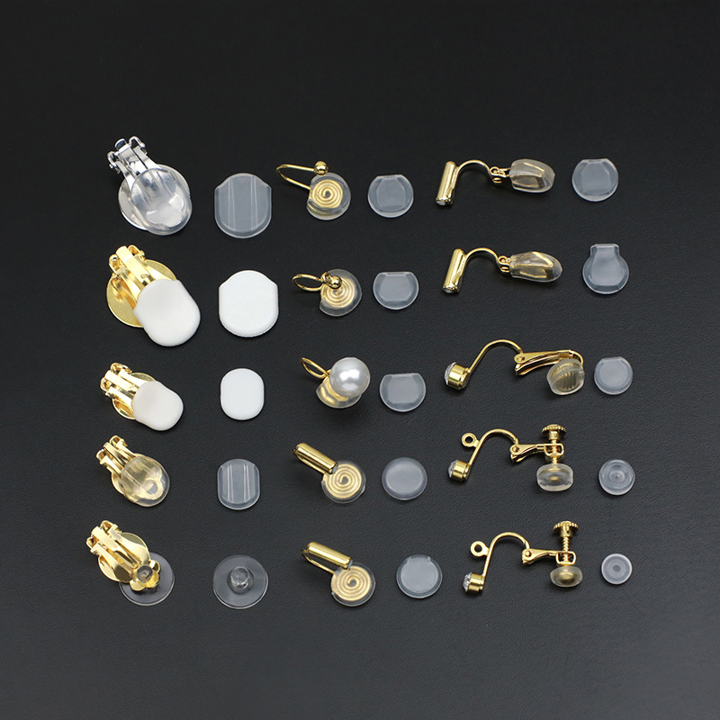 耳穴のない蚊取り盤耳クリップ滑り止め耳パッド耳クリップ部品透明耳クリップパッド楕円型耳クリップ痛み防止パッド