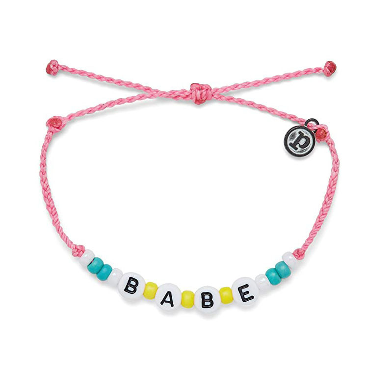 Bohemian Style Waterproof Wax Thread Braided Letter Bracelet Colorfulful Bracelet Random Letter Rice Bead Bracelet