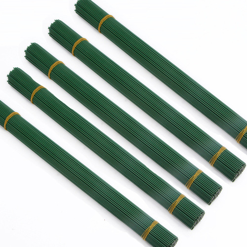 Manyuan wholesale flower bouquet packaging material No. 2 green wire rose simulation flower stem soap flower stem green wire