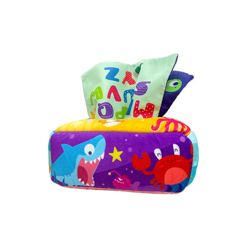 Baby Tissue Toy Tissue Box 0-1 Year Old Baby Early Education Tear-proof Finger Exercise Snap Paper Nibbleable Toy