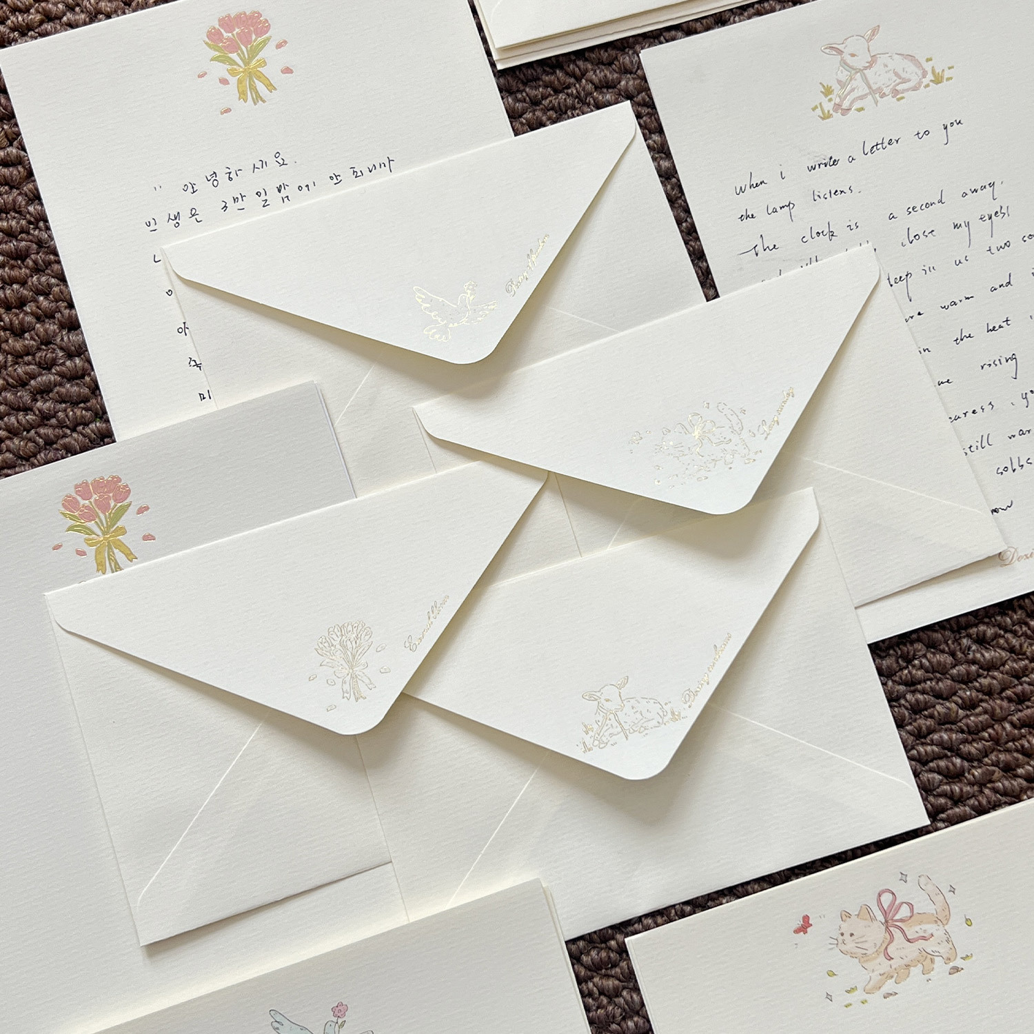 Morning Foam Envelope Letter Paper suit Gentle Whispering Series ins Wind Small Fresh Blessing Greeting Card Message Paper 4