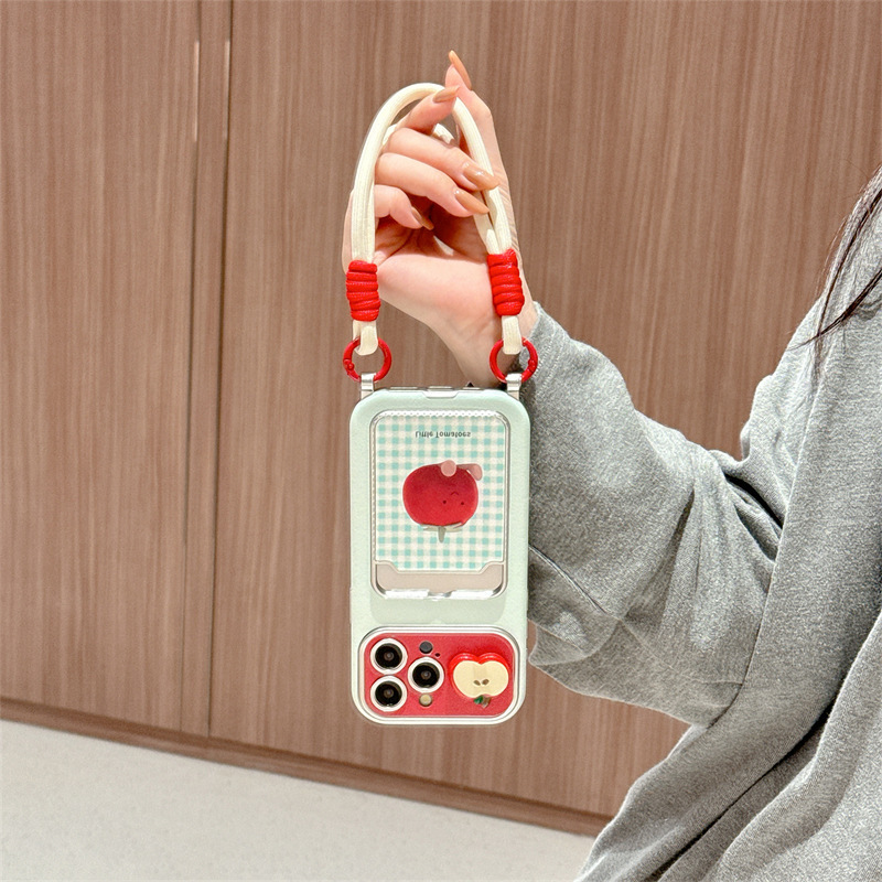 Funda de teléfono 3D con diseño de tomate y calabaza estilo Ins para iPhone 15/16 Pro Max/Apple 14/17