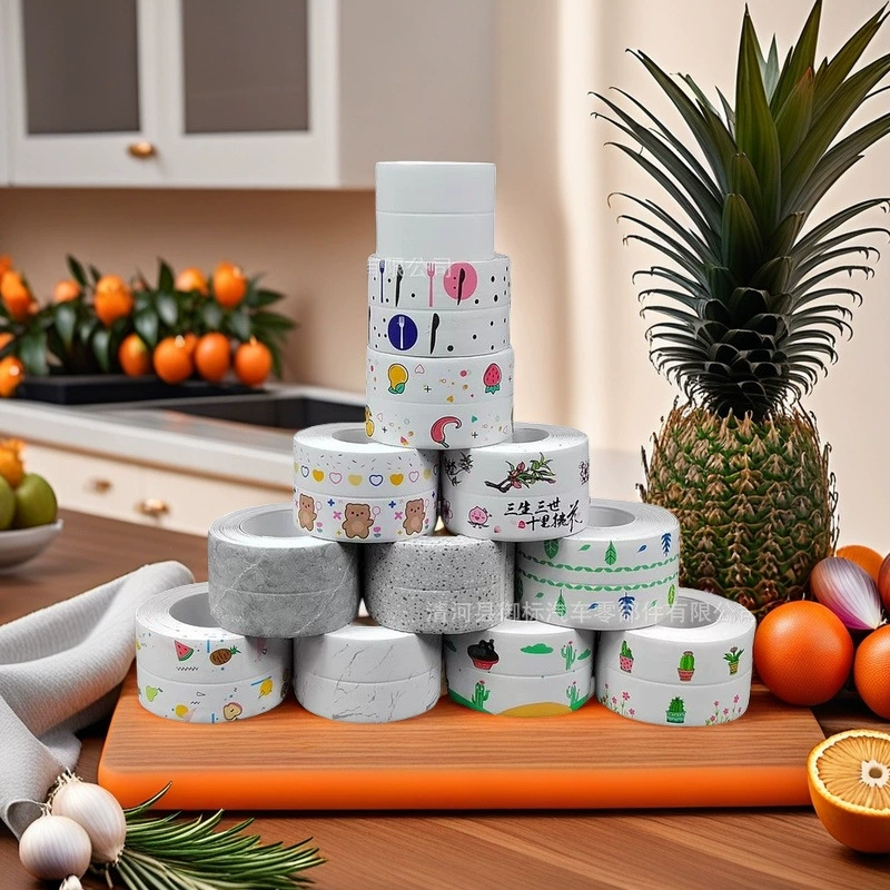 Клейкая лента для герметизации швов на кухне, водонепроницаемая защита краев плиты, клей для раковины, противогрибковая лента для уплотнения зазоров в раковине для мытья посуды и унитазе, современная и простая.