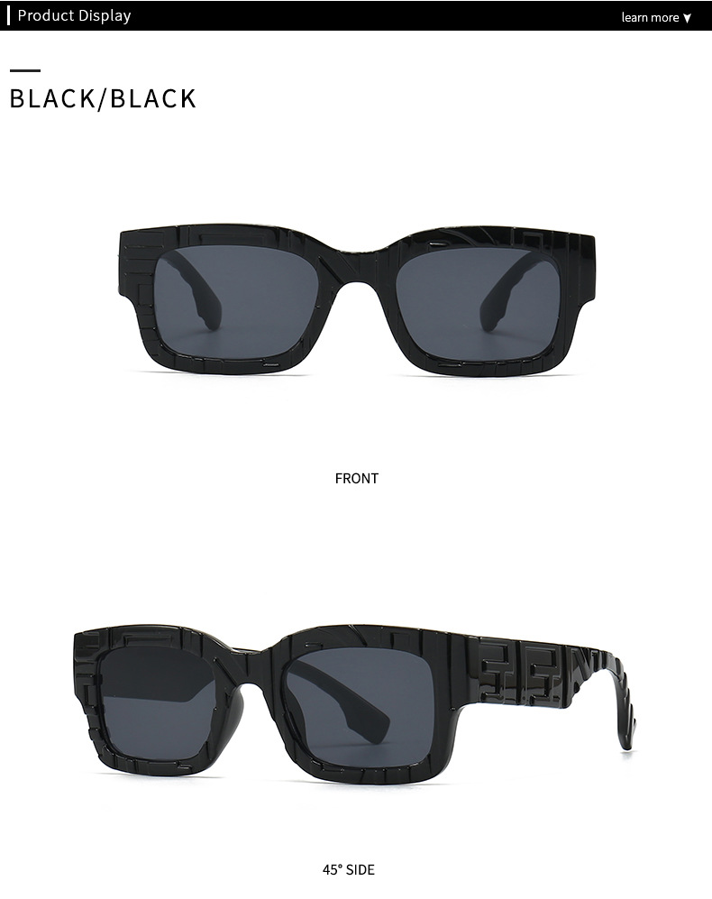 European and American sunglasses ins fashion square sunglasses men's large frame sunglasses women's sunglasses 103_voghion.com