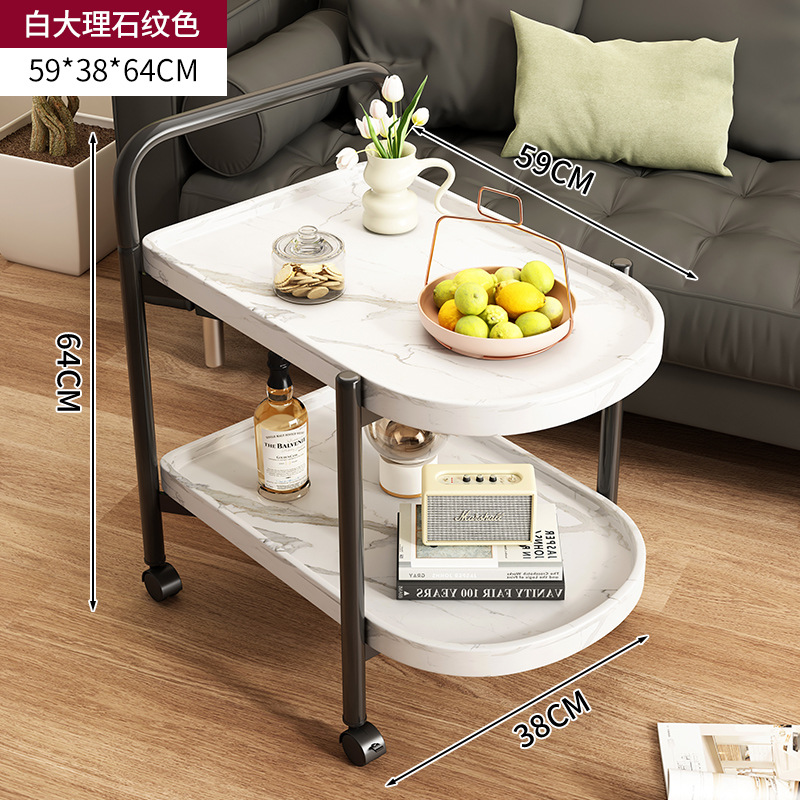 Carrinos móviles de estilo nórdico, mesas de té, sofá, salón, mesas caseras, mesas de té modernas y simples.