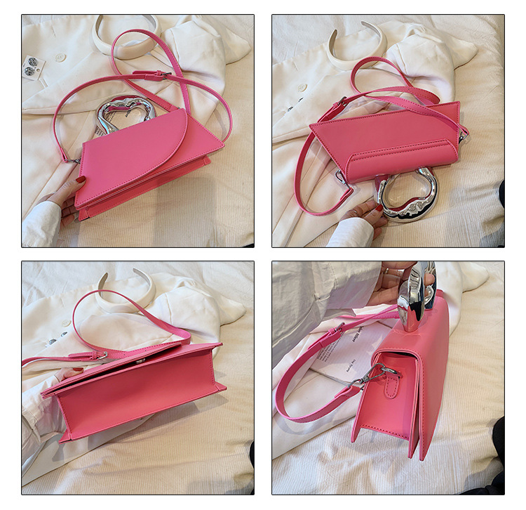 Piccola borsa a mano quadrata da donna tracolla versatile elegante_voghion.com