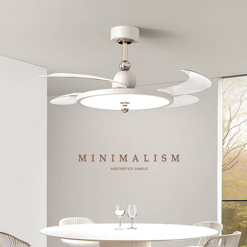 2025 nueva lámpara de ventilador invisible, protección ocular, conversión de frecuencia doméstica, lámpara de ventilador de techo silenciosa, sala de estar, comedor, dormitorio, ventilador, lámpara de techo