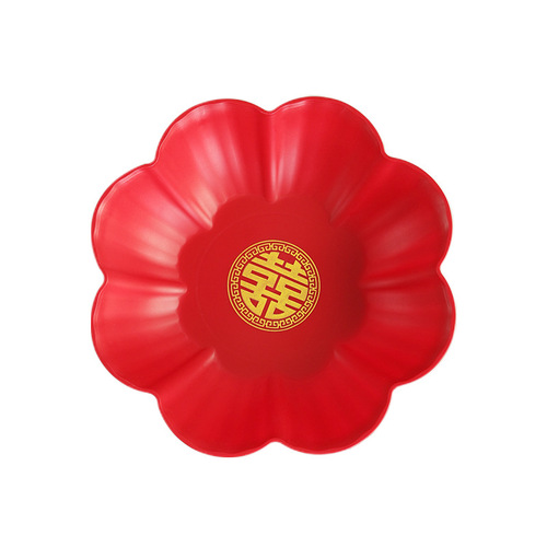 Wedding Fruit Basket Living Room Red Happy Candy Tray Wine Serving Plate Festive Wedding Use Happy Plate Wedding Decorations Variety