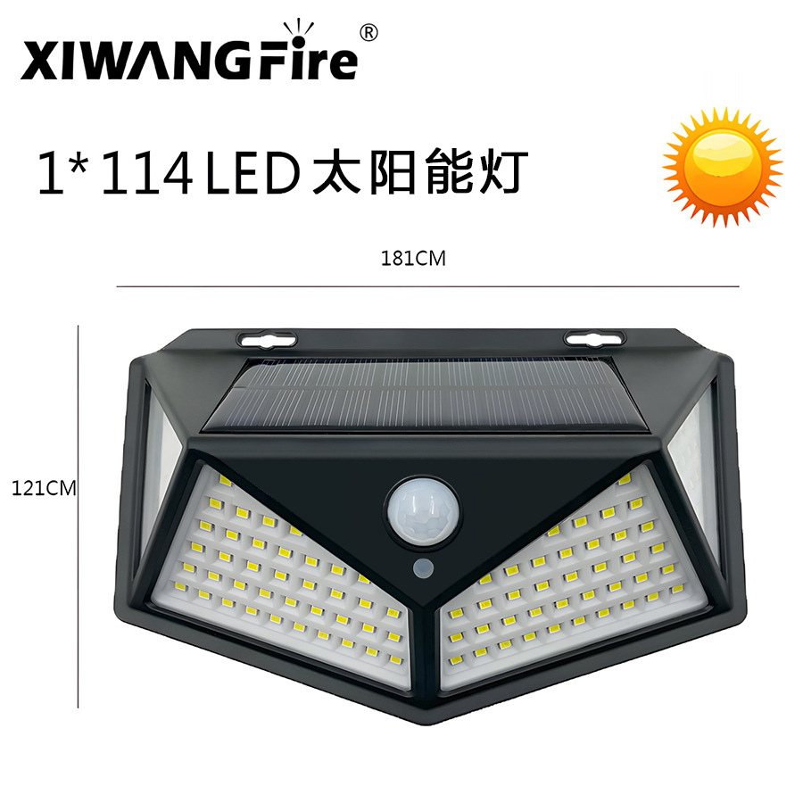 Venta caliente transfronteriza LED iluminación de jardín solar lámpara de pared inducción del cuerpo humano lámpara solar tipo de montaje en pared al aire libre