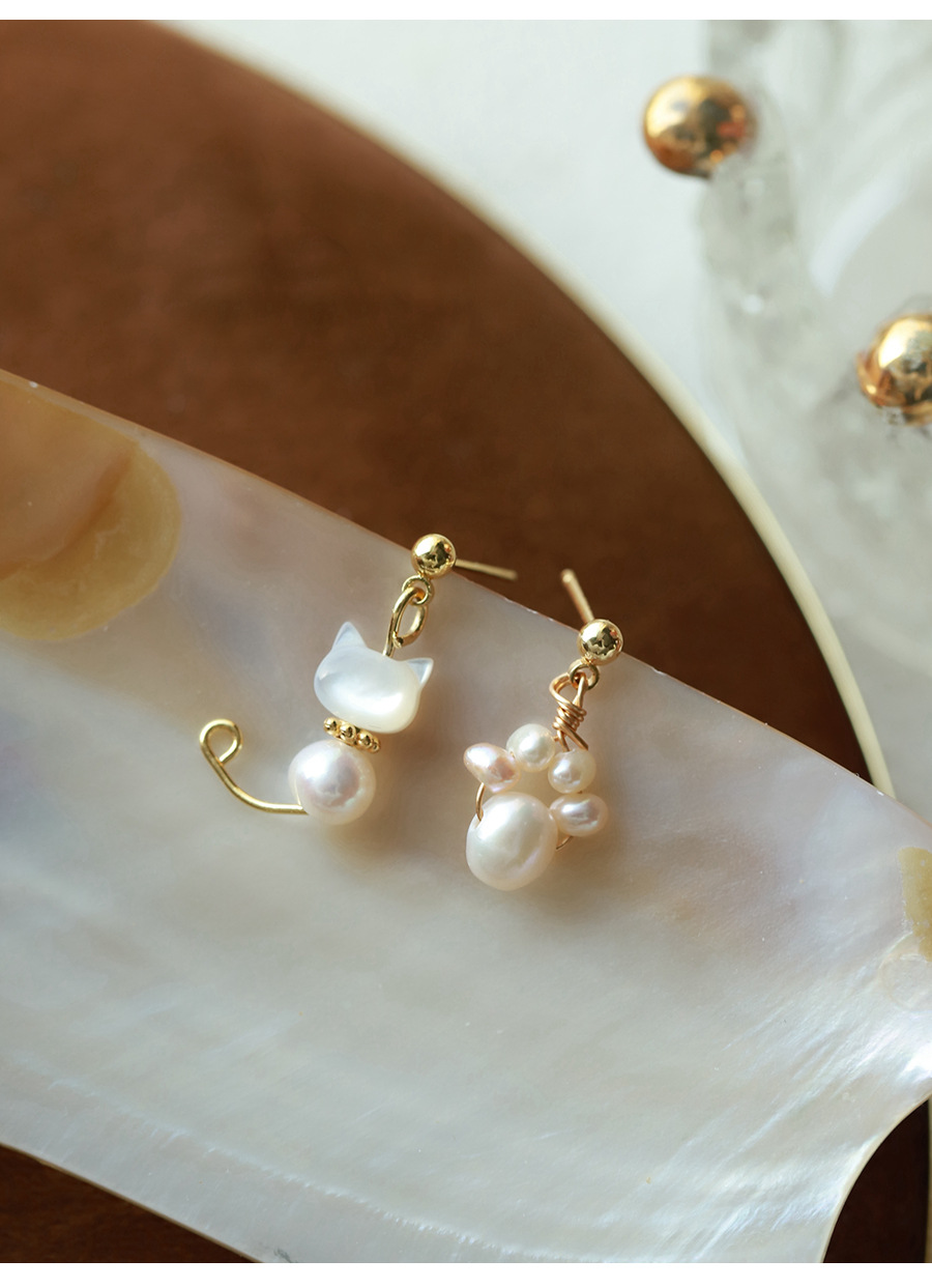 1 Pair Vacation Simple Style Flower Plating Imitation Pearl Drop Earrings display picture 7