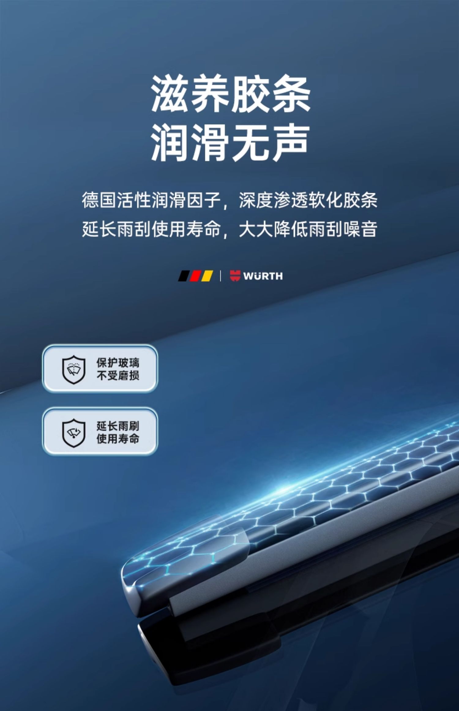 Würth Car Windshield Antifreeze Water for Temperatures Below -25 to -40 Degrees, Powerful Decontamination and Oil Film Removal, Winter Ethanol Windshield Washer Fluid