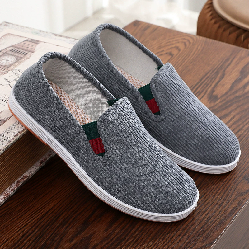 Старые пекинские туфли из ткани мужские туфли ленивые туфли дышащие повседневные большие бархатные туфли