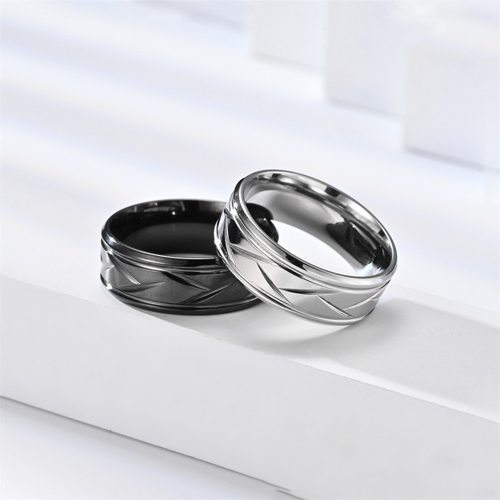 12, 13, 6 Ring Size 1 Piece Quantity Simple Style Round Stainless Steel Unisex Rings