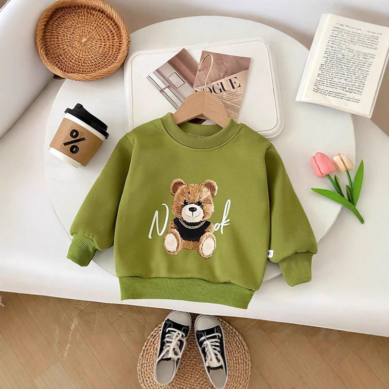 New Spring and Autumn Children's Cartoon Round Neck Sweatshirts for Boys and Girls, Versatile Korean Style Fashionable and Comfortable Clothes Manufacturers Wholesale New Spring and Autumn Children's Cartoon Round Neck Sweatshirts for Boys and Girls, Versatile Korean Style Fashionable and Comfortable Clothes Manufacturers Wholesale
