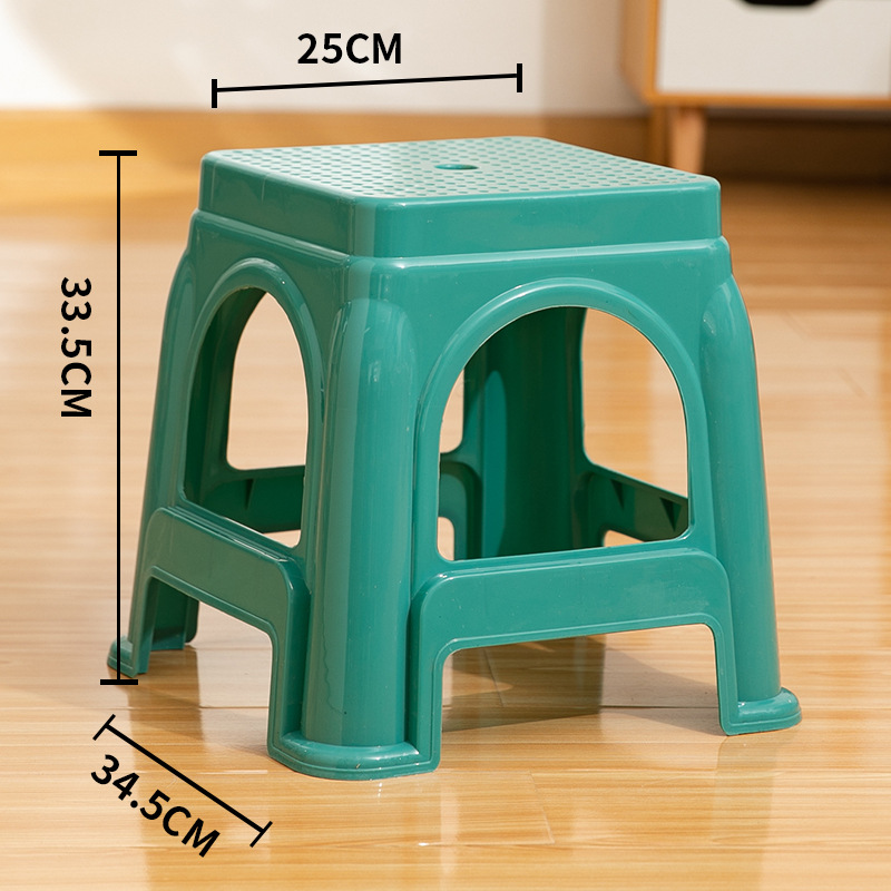 Taburete de plástico engrosado, sala de estar de moda para el hogar, taburete pequeño económico simple, antideslizante y duradero, mesa de comedor, taburete, restaurante de baño
