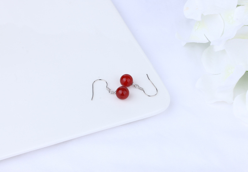 1 Pair 925 Sterling Silver Gem Geometric Drop Earrings display picture 18