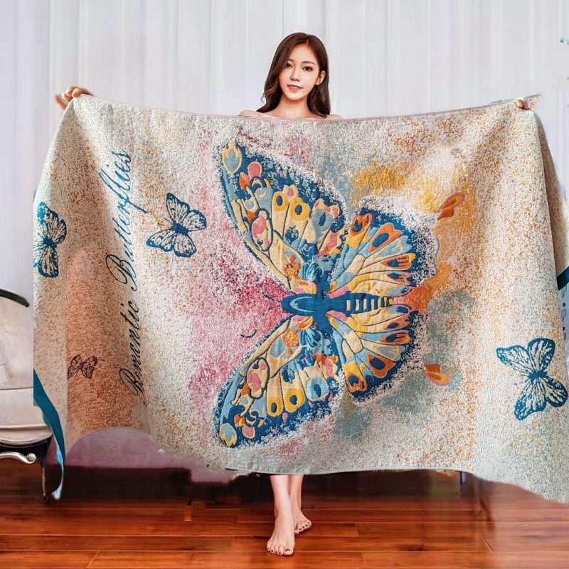 Bath Towel New Four-Layer Adult Gauze Cotton Gauze Household Soft Men and Women Plus Quick-Drying Bath Couple Durable Home