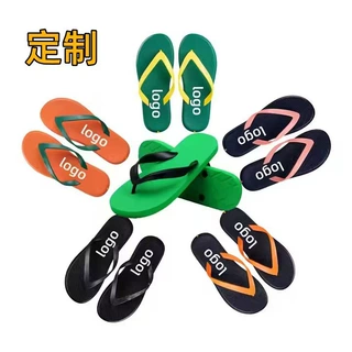 人字拖定制logo 印刷文字图案男外穿高级感沙滩拖跨境女拖鞋批发