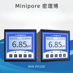 ������Minipore���|��PH�ھ��x����ˮPH100�x4-20mA��̖