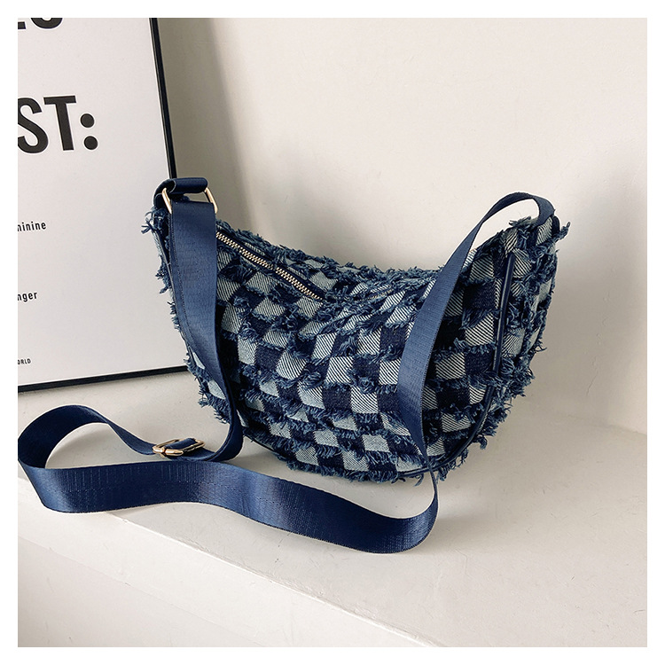 Denim Patchwork Shoulder Crossbody Bag For Women Stylish Canvas_voghion.com