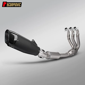 Motosiklet Triumph 660 Daytona Trident Paslanmayan Polad Ön Səsboğucu Boru və Arxa Susturucu
