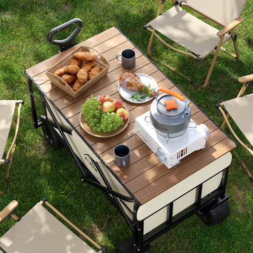 Oro outdoor camping van with foldable large capacity camping van, double brake tank wheels, plus table board, extra large picnic van
