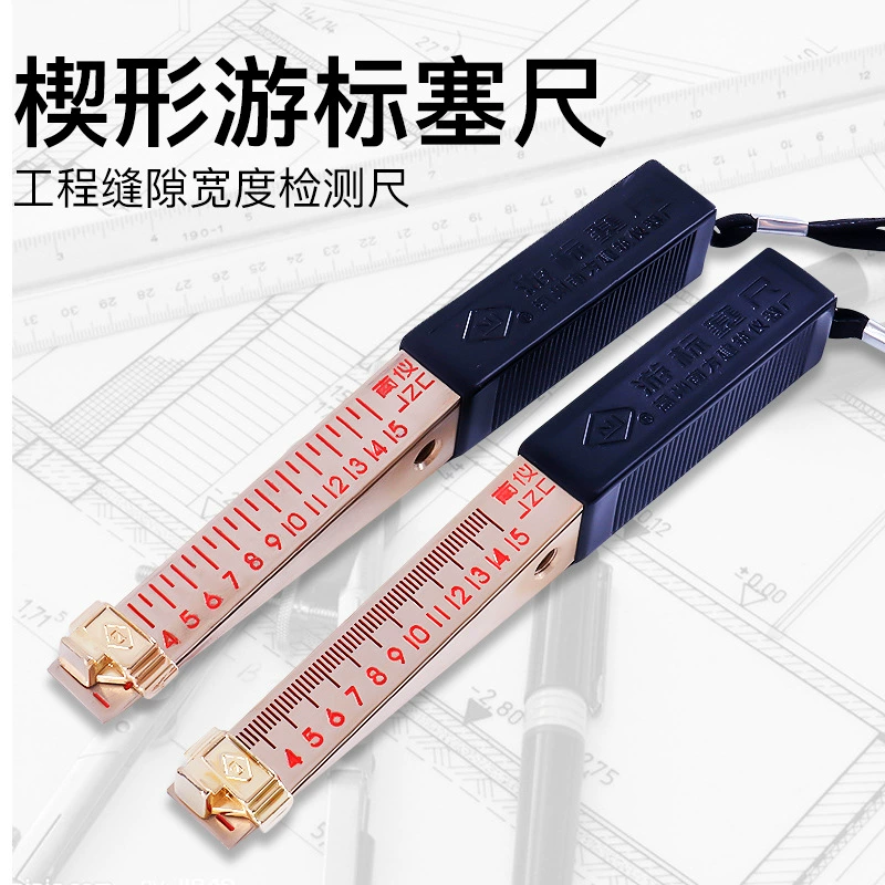 Южный Клин Вернье щуп Калибр 1-15 мм чистая медь ширина зазора Обнаружение плоскостности линейка с треугольным конусом