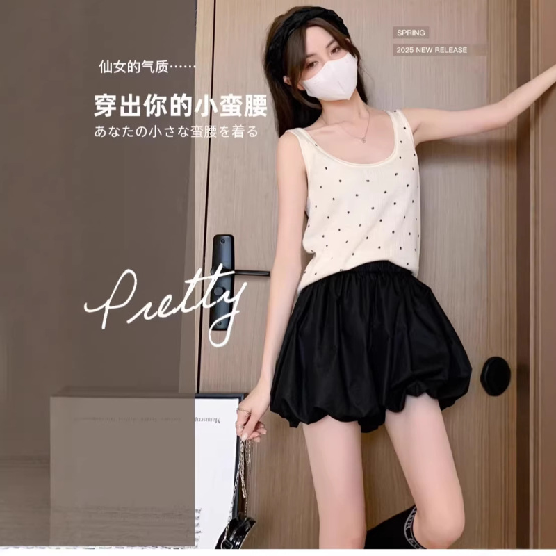 Spring and Summer New Floral Shorts, Casual Style Skirt-Pants, Versatile Korean Style, Slimming and Flesh-Covering Casual Pants, Skin-Friendly and Breathable
