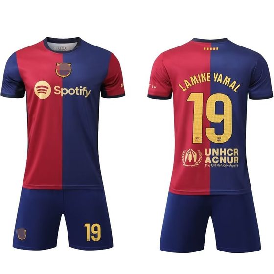 24-25 bar s home club football uniform 19 adult children's jersey 14 yards-3XL