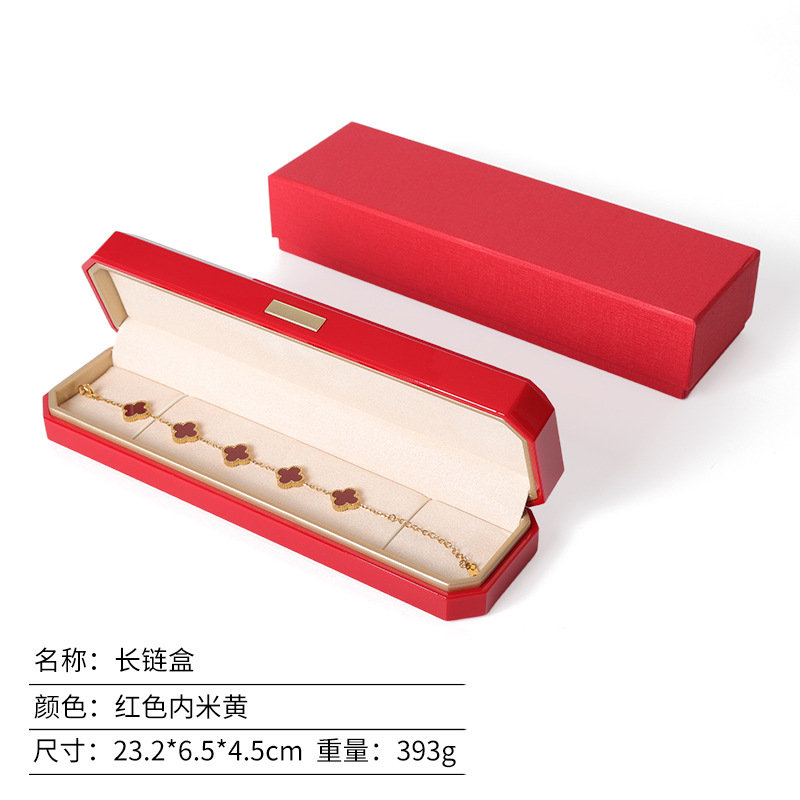 Caja de joyería lacada de alta calidad, caja de regalo de joyería, caja de anillo, collar, caja de embalaje de joyería, sensación de alta calidad image 15