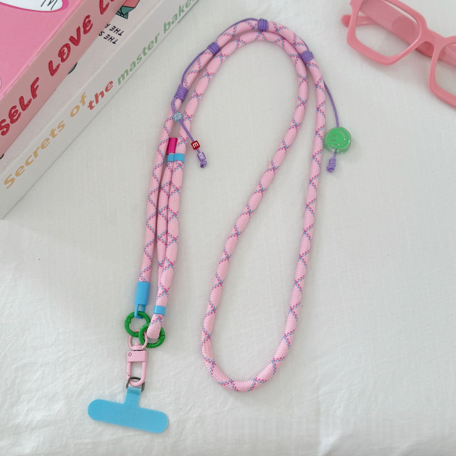 8MM botón de puerta de color ajustable de teléfono móvil cuerdas trenzadas de nylon robusto y duradero accesorios de bolsas de flores sensación de alto nivel