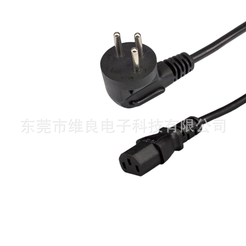 以色列三插转C13直头左弯右弯上弯下弯带锁以色列标SI 32工厂直销