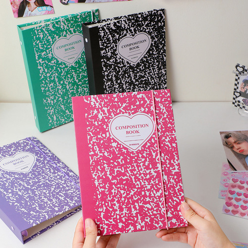 Marbled A5 loose-leaf book Korean idol photo card storage book star film ticket stub star chasing photo album Guka book