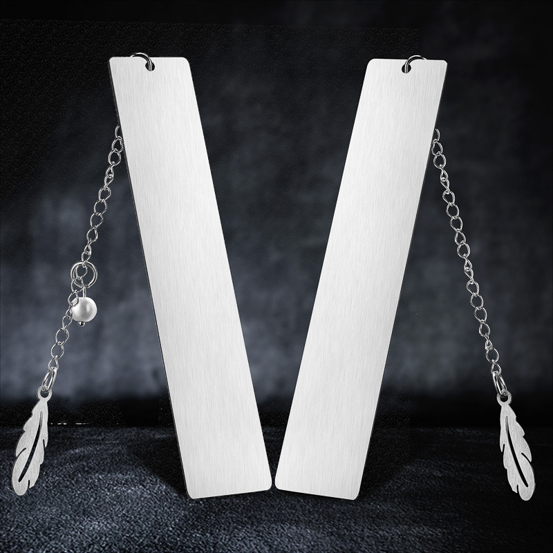 30g Weight Bookmark Stationery Type 1 Piece Quantity School Occasion 201 Stainless Steel Material Letter Pattern Simple Style Style 1 Piece Letter School 201 Stainless Steel Simple Style Bookmark 1