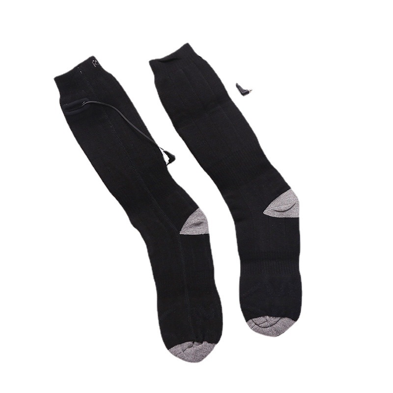 Calcetines de calefacción eléctricos transfronterizos Calcetines de calefacción de calentador de pies de hombres y mujeres Calcetines de calefacción de control de temperatura USB Calcetines térmicos de calefacción eléctrica en stock