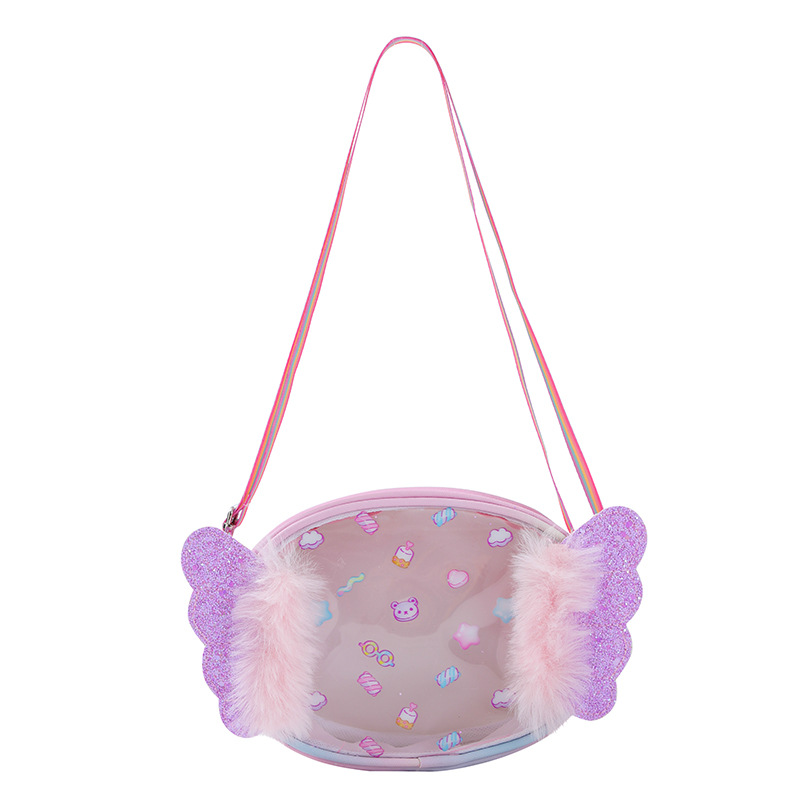 Alas bolsa de dulces amor para niños nueva cinta Glite arcoíris bandolera estrella bandolera mochila pequeña dibujos animados